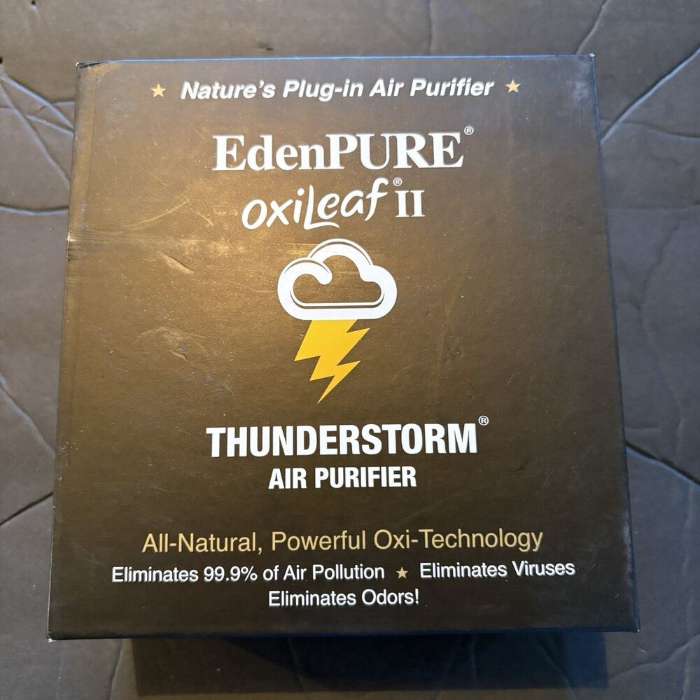 EdenPure OxiLeaf II Thunderstorm Air Purifier Powerful Oxi Technology Plug-In